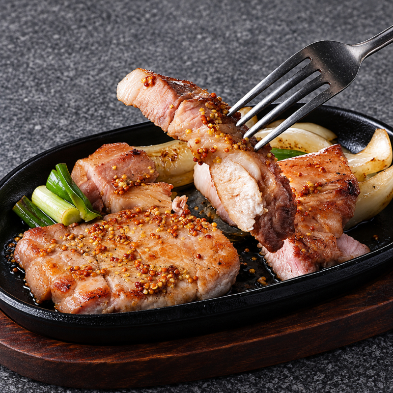 十勝幕別産ブランド放牧豚［どろぶた］ステーキ用ロース肉 200g×2枚 とんかつ ポークソテー 豚肉 北海道 エルパソ 放牧豚