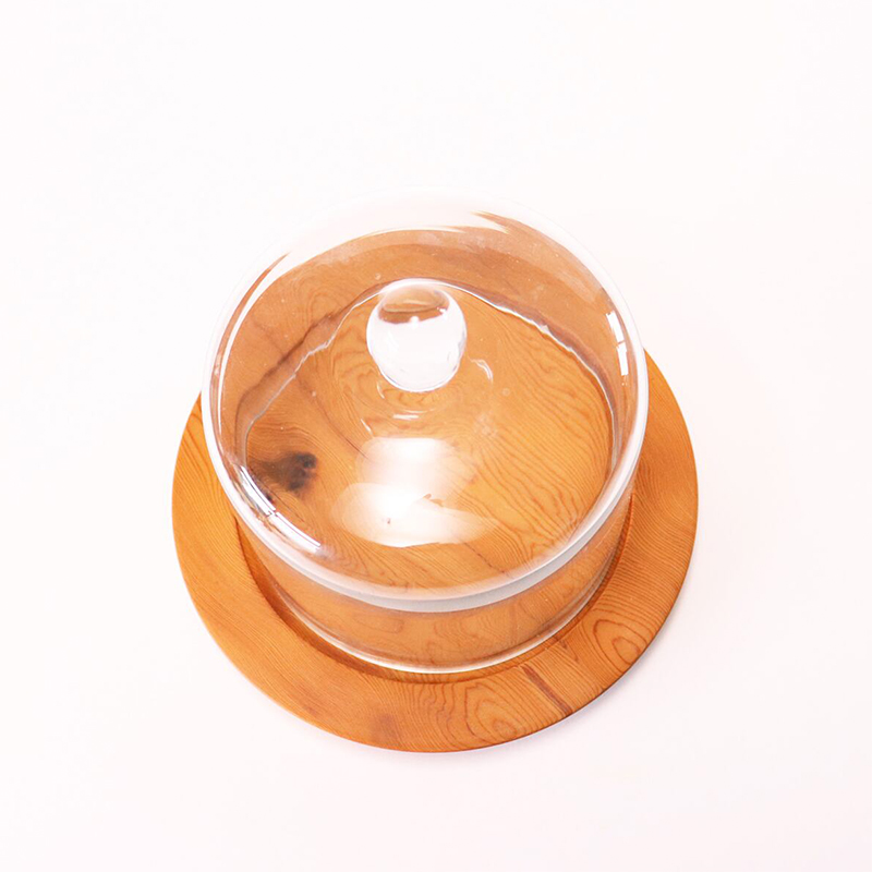 十勝の木のうつわ［天然木製］ ケーキドーム 18cm【 工芸品 食器 ガラス 北海道 十勝 幕別 】