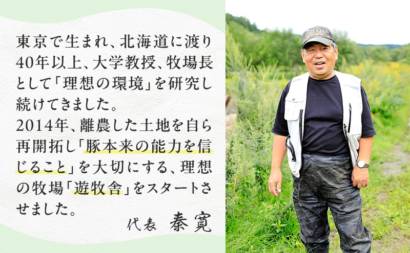 北海道十勝の放牧豚”遊ぶた” モモ しゃぶしゃぶ 400g［遊牧舎］【 豚 豚肉 しゃぶしゃぶ すき焼き 北海道 十勝 幕別 送料無料 】