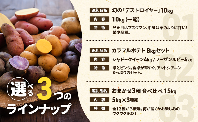 十勝 幕別町産 カラフルポテト8kg 2種(シャドークイーン4kg・ノーザンルビー4kg) 渡邉農場 [2026年11月出荷開始]【 野菜 いも イモ 芋 じゃがいも ジャガイモ 北海道 十勝 幕別 】