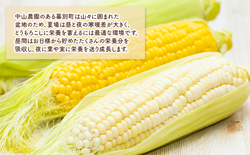 北海道 幕別町産 中山農園 朝どれ とうもろこし 3種 15本 [ 北海道産 スイートコーン 野菜  十勝 幕別 新鮮 テレビで紹介 ] 