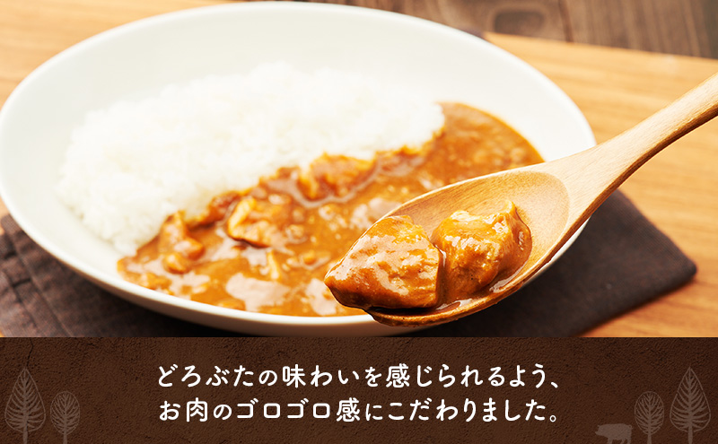豚肉ゴロゴロ どろぶたカレー 2箱 (十勝幕別産 ブランド放牧豚)［どろぶた］【 カレー 豚肉 ゴロゴロ 煮込み お手軽 便利 温めるだけ レトルト 北海道 エルパソ 放牧豚 北海道 幕別町 十勝 】