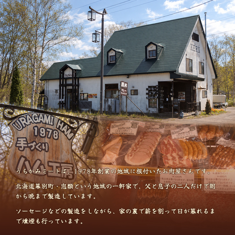 12ヵ月定期便 十勝のお肉屋さん 燻製肉セット 計840g スモーク チキン・ハム（生ハム）・レバー 各3パック ［うらがみミート］ 保存料不使用【 燻製 詰め合わせ 肉 鶏 鳥 国産 惣菜 おつまみ 料理 加工品 北海道 十勝 幕別 】