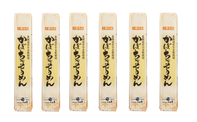 北海道産小麦 かぼちゃそうめん180g×6［小田壱］【 そうめん 素麺 ひやむぎ 冷麦 うどん 饂飩 乾麺 大容量 夏 長期保存 熟成 コシ のどごし 家庭用 備蓄 北海道 十勝 幕別 】