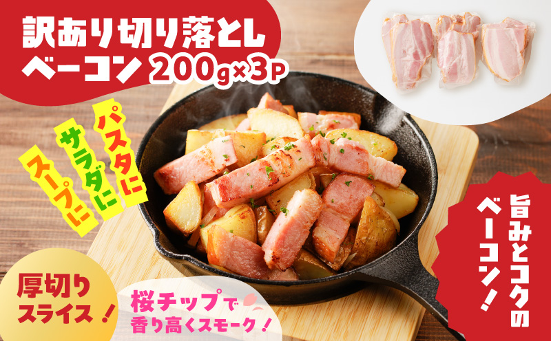 どれがお好み？食べ比べセットA（訳あり切り落としベーコン・訳ありモモハム切り落とし）　K161-026a