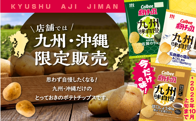 カルビーポテトチップス九州味自慢 甘口しょうゆ味黒さつま鶏仕立て 12袋　K194-003_03