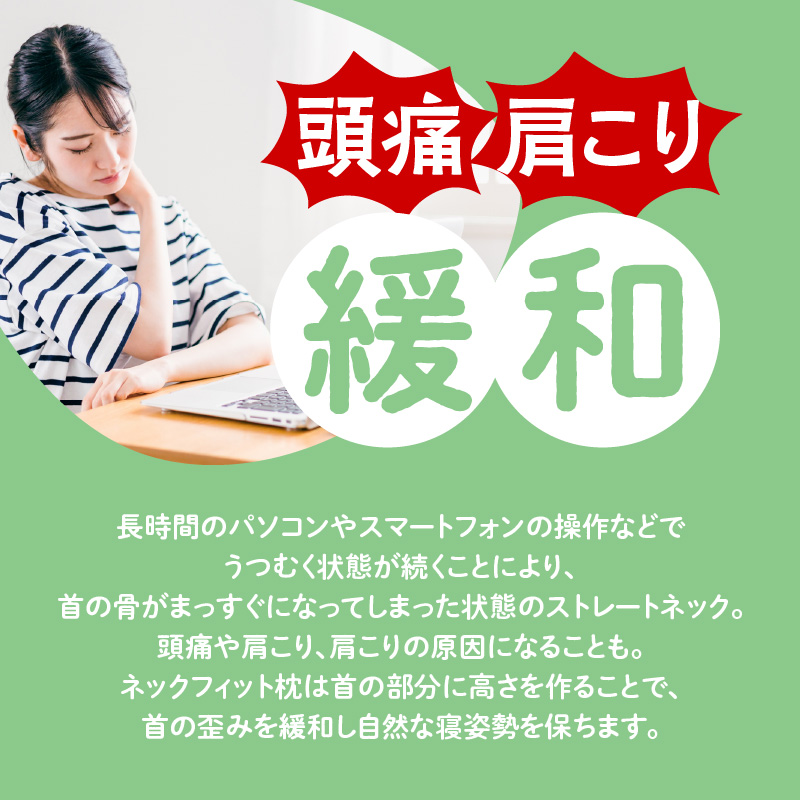ネックフィット枕43×63cm ブラック　K018-002_02
