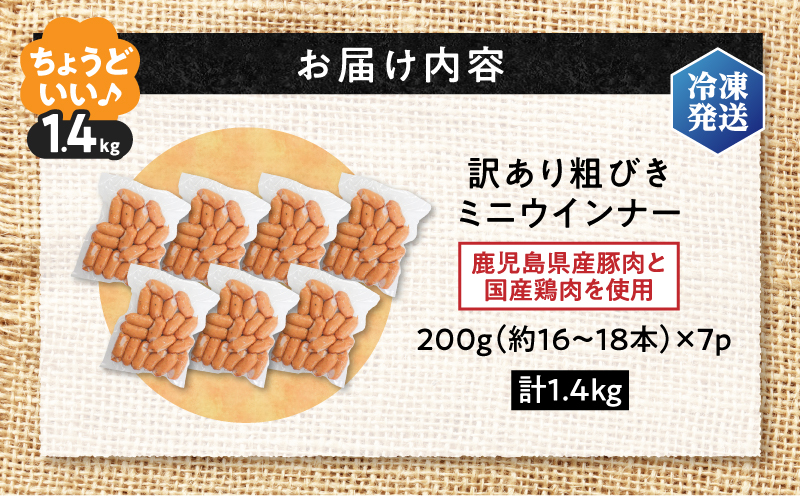 一口でぱくっとミニウインナー 200g×7P　K161-030_02