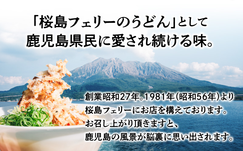 桜島フェリー名物　てんこ盛りごぼ天うどん4食セット　K244-001_01