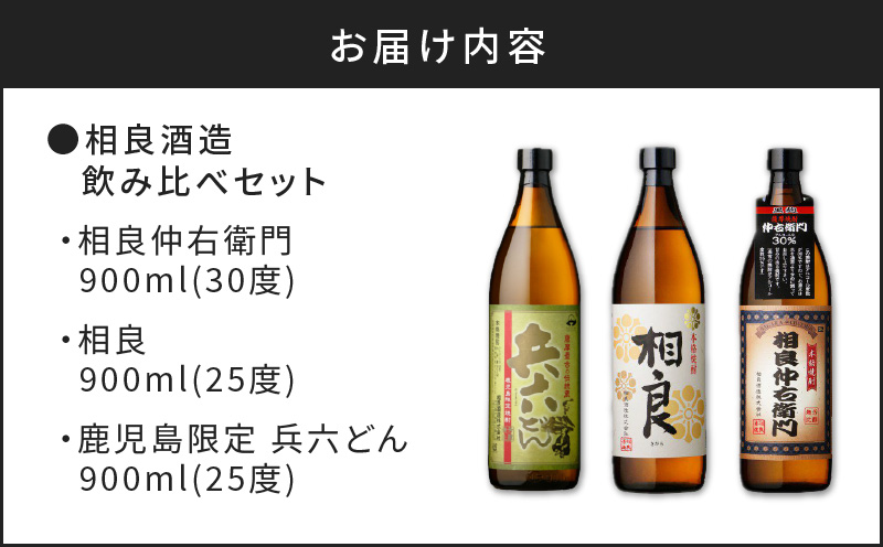  【相良酒造】飲み比べ3本セット　K004-001