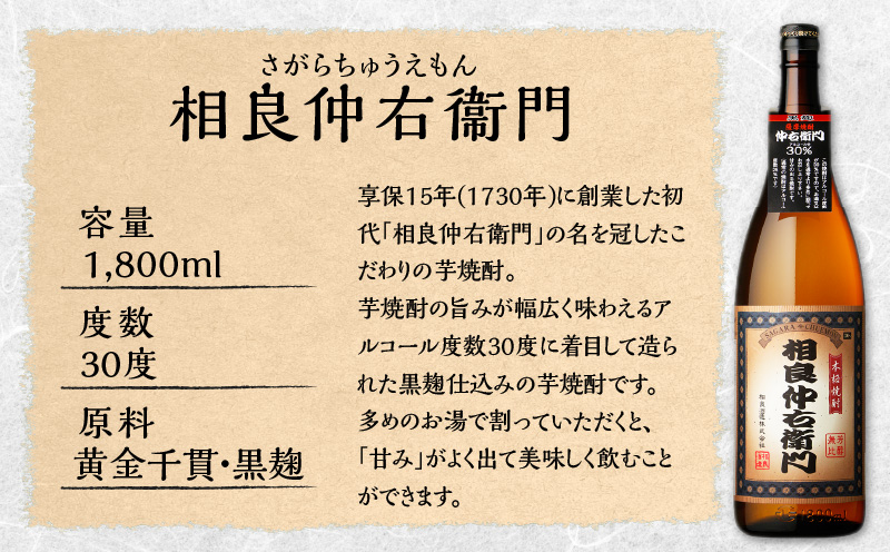  【相良酒造】焼酎白・黒一升瓶セット　K004-007