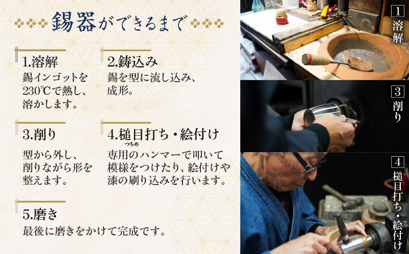 【錫彦　浅田錫器】色漆ソリコップ【木箱付き】　青　K232-003_01
