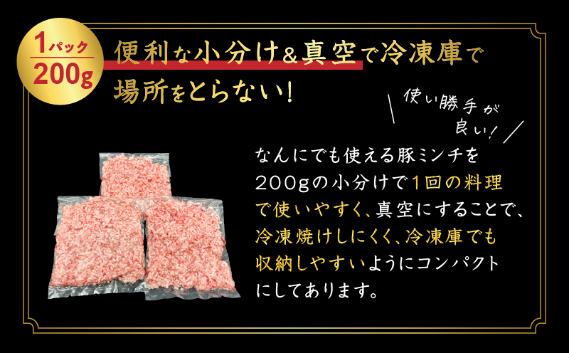 鹿児島県産 豚ミンチ 200g×3パック 計600g　K151-002