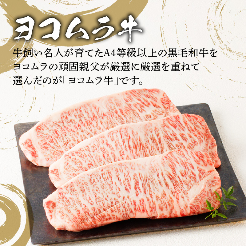 【肉のヨコムラ】鹿児島県産 黒毛和牛サーロインステーキ　K189-005