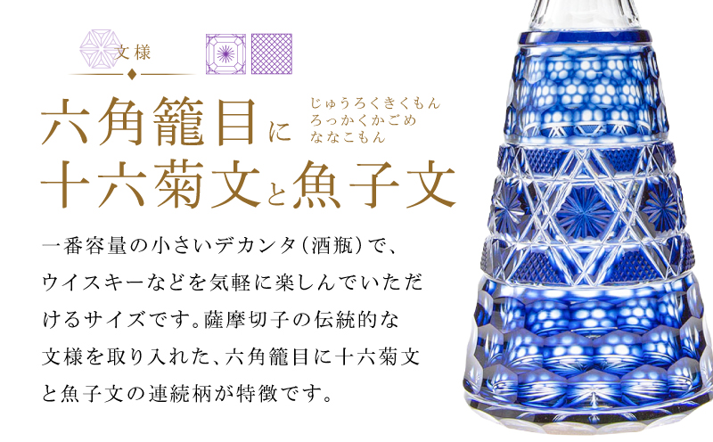 島津薩摩切子 デカンタ 300ml 島津紫 C-01　K010-054_03