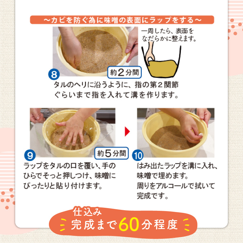 「かねよ みそ しょうゆ」麦味噌手作りキット 3kg　K058-004
