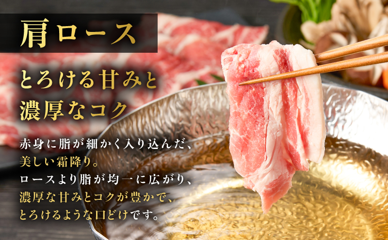 昔ながらの黒豚しゃぶしゃぶセット＜バラ、ロース、肩ロース＞3～4人前　K125-003