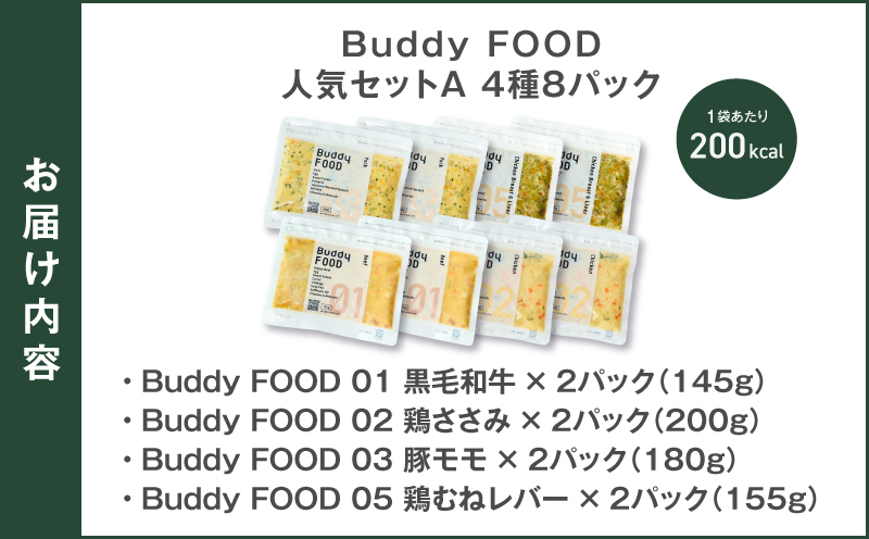 Buddy FOOD 人気お肉セットA 4種8パック　K390-003_03