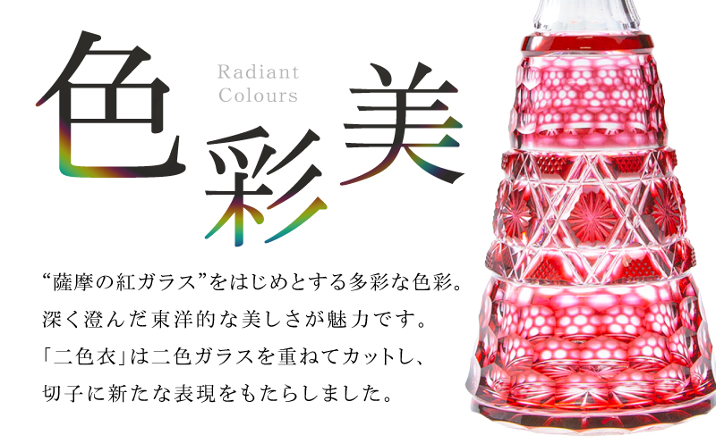 島津薩摩切子 デカンタ 300ml 藍 C-01　K010-054_01