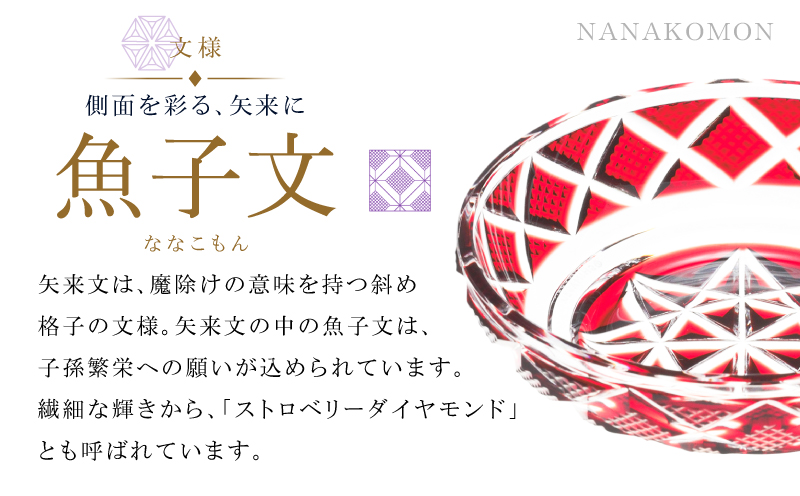 島津薩摩切子 小皿 C-50 緑　K010-052_03