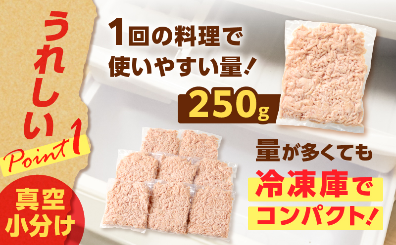 国産鶏モモミンチ＜うす塩＞ 計2kg　K025-016_04