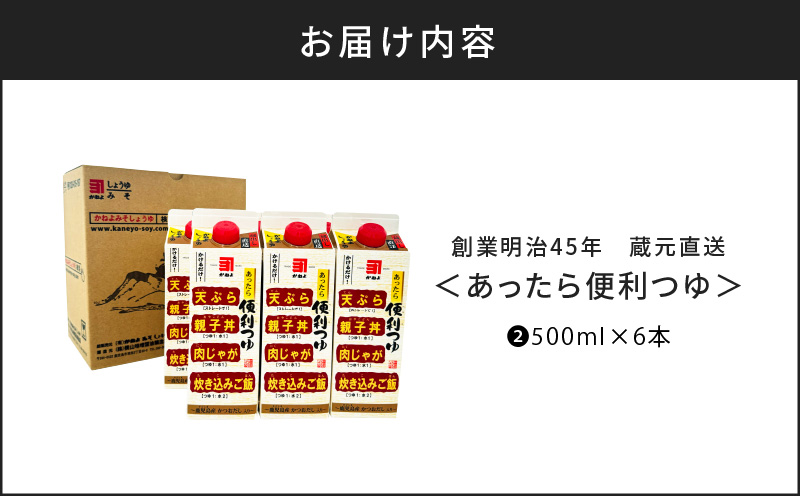 創業明治45年 蔵元直送 あったら便利つゆ 6本セット　K058-026_02