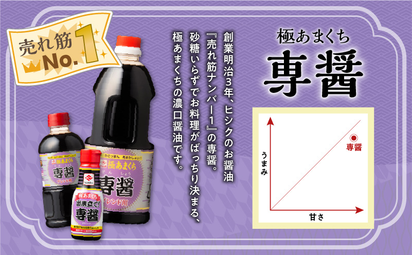 ヒシク藤安醸造　極あまくち専醤　500ml×6本　K026-002_01