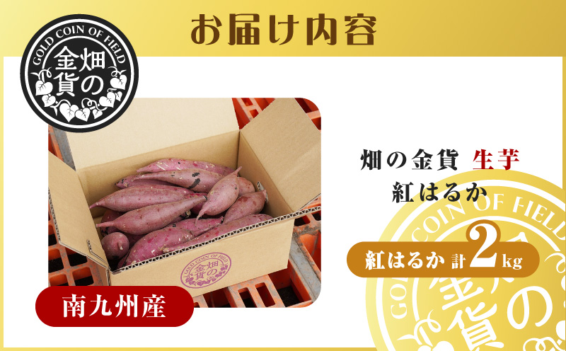 畑の金貨 生芋 紅はるか2kg　K181-004