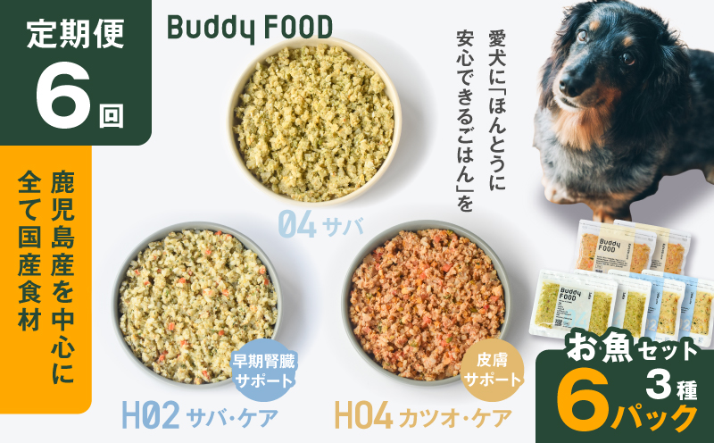 【全6回定期便】Buddy FOOD お魚セット 3種6パック　K390-T18_b