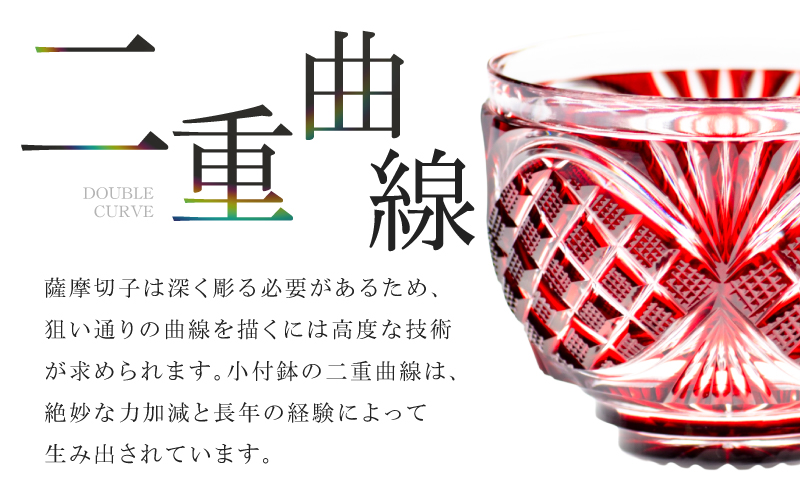 島津薩摩切子 小付鉢 C-26 緑　K010-051_02