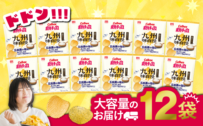 カルビーポテトチップス九州味自慢 甘口しょうゆ味黒さつま鶏仕立て 12袋　K194-003_03
