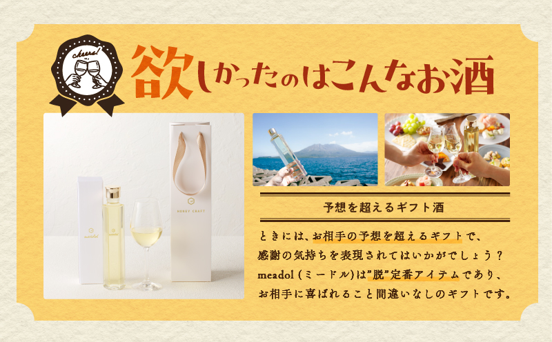 【5営業日以内に発送】リンゴの蜂蜜酒 meadol ミードル-極甘口-100ml　K105-005_02k