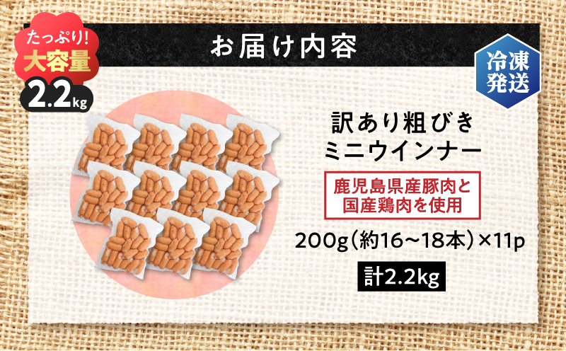 一口でぱくっとミニウインナー 200g×11P　K161-030_03