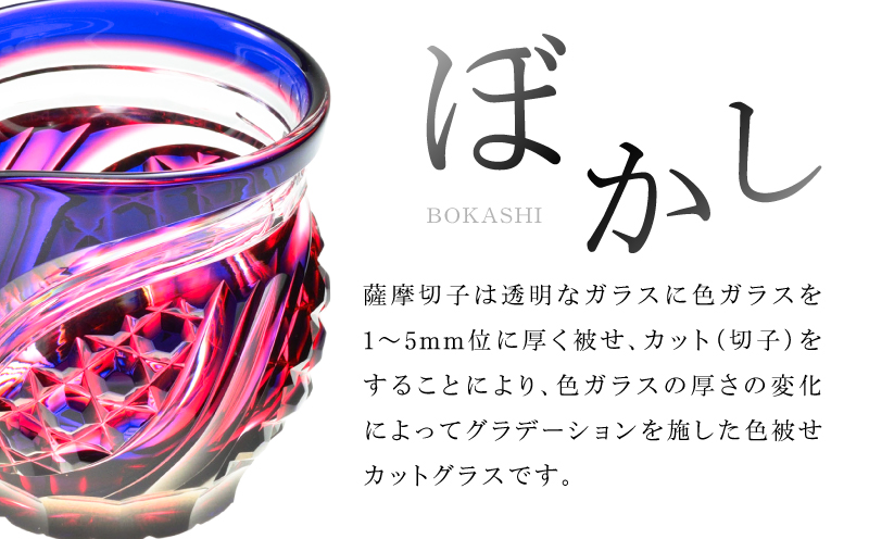 島津薩摩切子 片口 C-201 蒼黄緑　K010-058_03