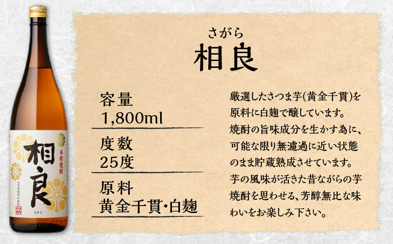  【相良酒造】焼酎白・黒一升瓶セット　K004-007