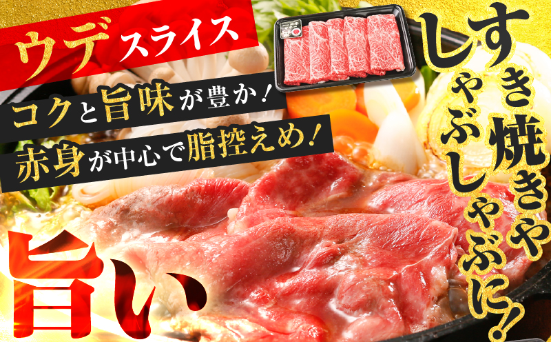 （D-3501）鹿児島黒牛ウデスライスセット 計900g　K127-009