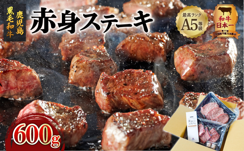 A5等級鹿児島県産黒毛和牛赤身ステーキ 600g　K002-028