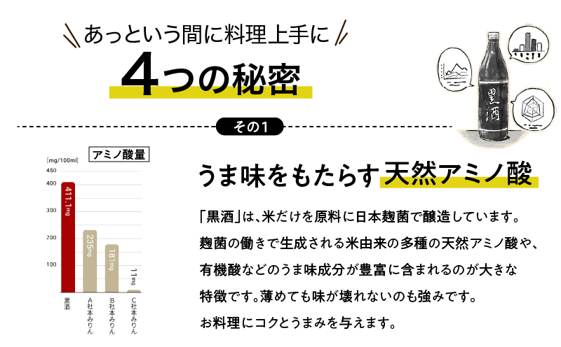 黒酒500（金ラベル） 1800ml 3本セット　K136-018_03