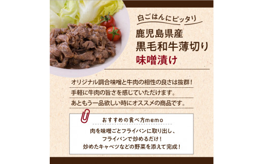 【岩元精肉店】鹿児島県産黒毛和牛ビーフシチューと鹿児島県産黒毛和牛薄切り味噌漬けセット　K045-004