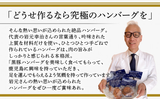 【岩元精肉店】鹿児島県産黒毛和牛＆かごしま黒豚　ハンバーグセット　K045-013