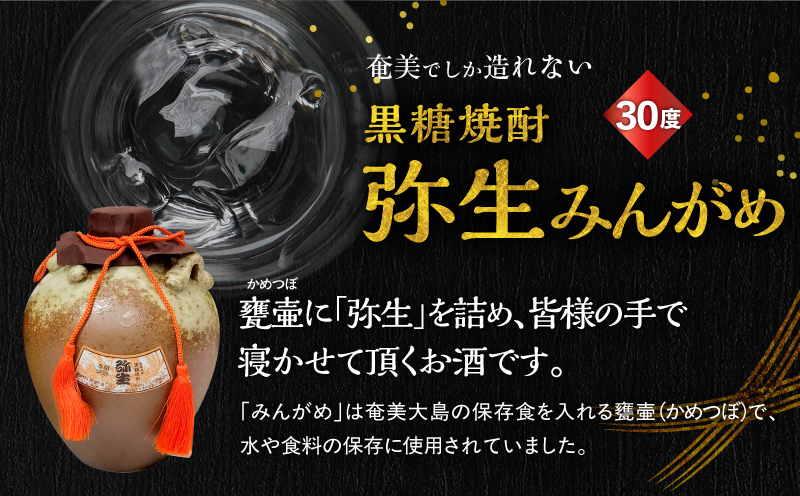 奄美でしか造れない黒糖焼酎 太古の黒うさぎ25度720ml＆みんがめ30度900ml 2本入セット　A185-029