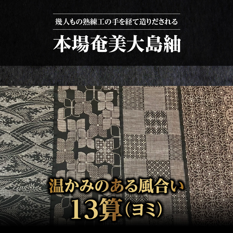 【本場奄美大島紬】温かみのある風合いが特徴の13算　A060-006