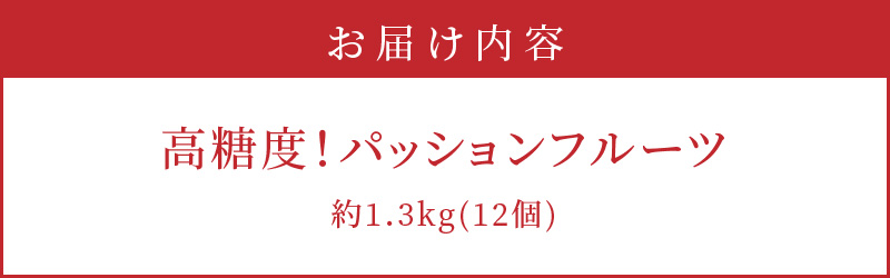 【2026年先行予約】《厳選大玉》高糖度！パッションフルーツ約1.3kg（12個）　A059-004