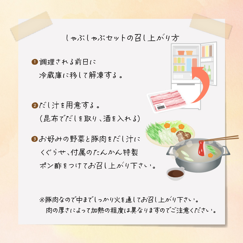 【奄美島豚】しゃぶしゃぶセット 1.5kg（たんかん特製ポン酢付き）　A011-003