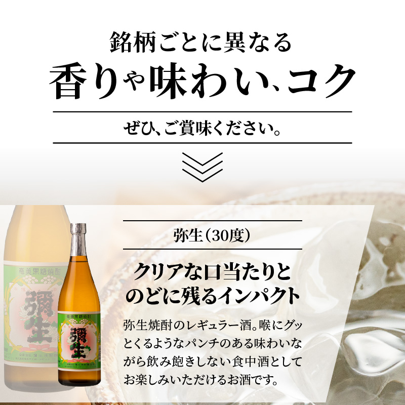 【限定品・蔵の味比べ】奄美黒糖焼酎飲み比べセット小瓶 地酒 飲み比べ セット 25度 30度 ( 弥生 まんこい 瓶仕込 黒麹仕込み弥生 碧い海 ) 糖分ゼロ プリン体ゼロ 本格焼酎 弥生焼酎醸造所