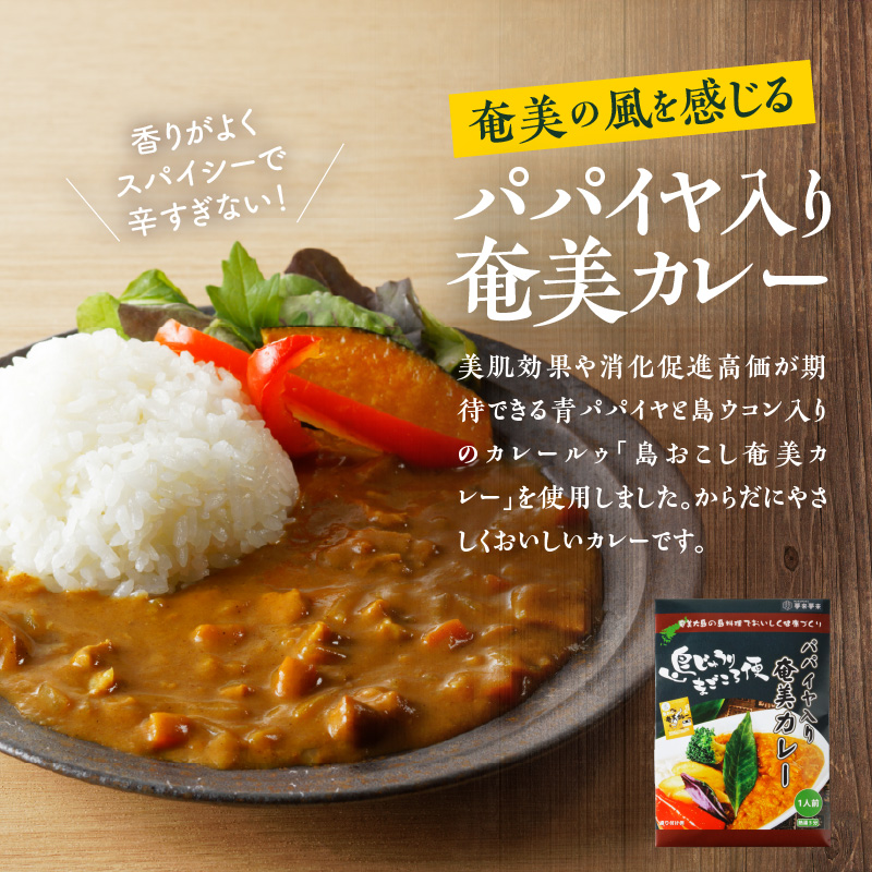 鶏飯・パパイヤ入り奄美カレーセット　A003-006