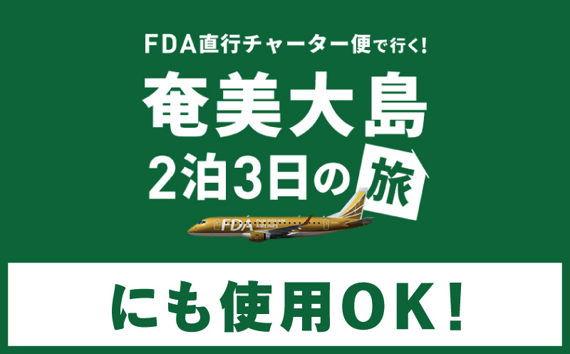 【直行チャーター便ツアーにも使える！】奄美市に泊まるふるさと納税旅行クーポン【12,000円分】　A184-004