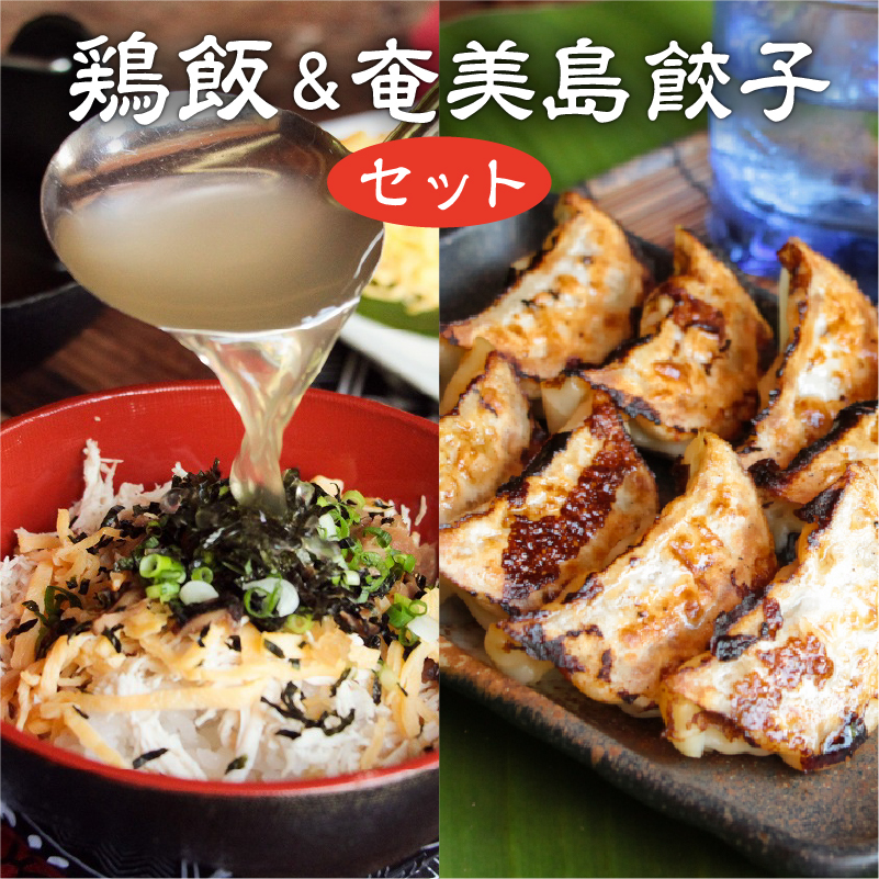 【10月1日価格改定（値上げ）予定】奄美のおもてなし料理「鶏飯」＆こだわりの奄美島豚餃子セット - 郷土料理 惣菜 島料理 ご当地グルメ おもてなし料理 鹿児島 奄美市 奄美大島 島料理 冷凍 島豚 スープ レトルト