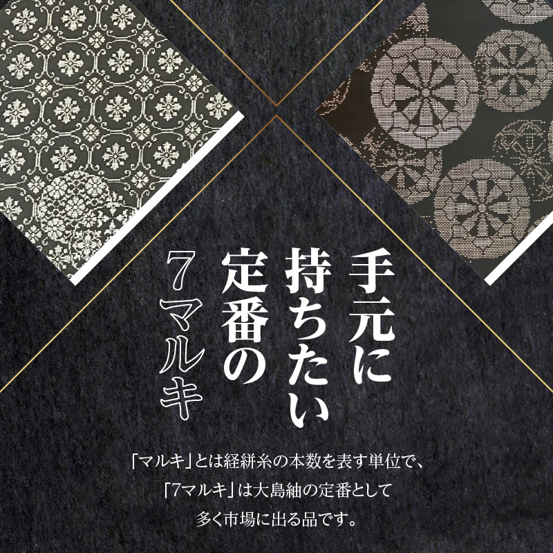 【本場奄美大島紬】7マルキ単色で楽しむ和装コーディネート　A060-001