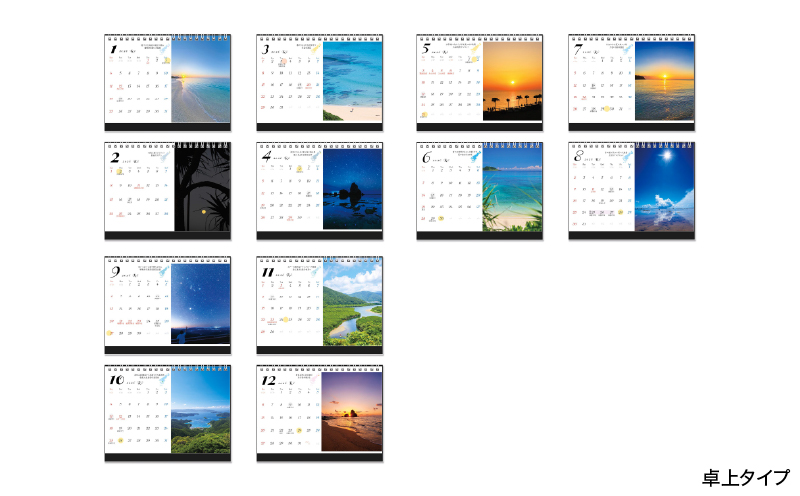 奄美カレンダー2026年 卓上タイプ　A021-049-03
